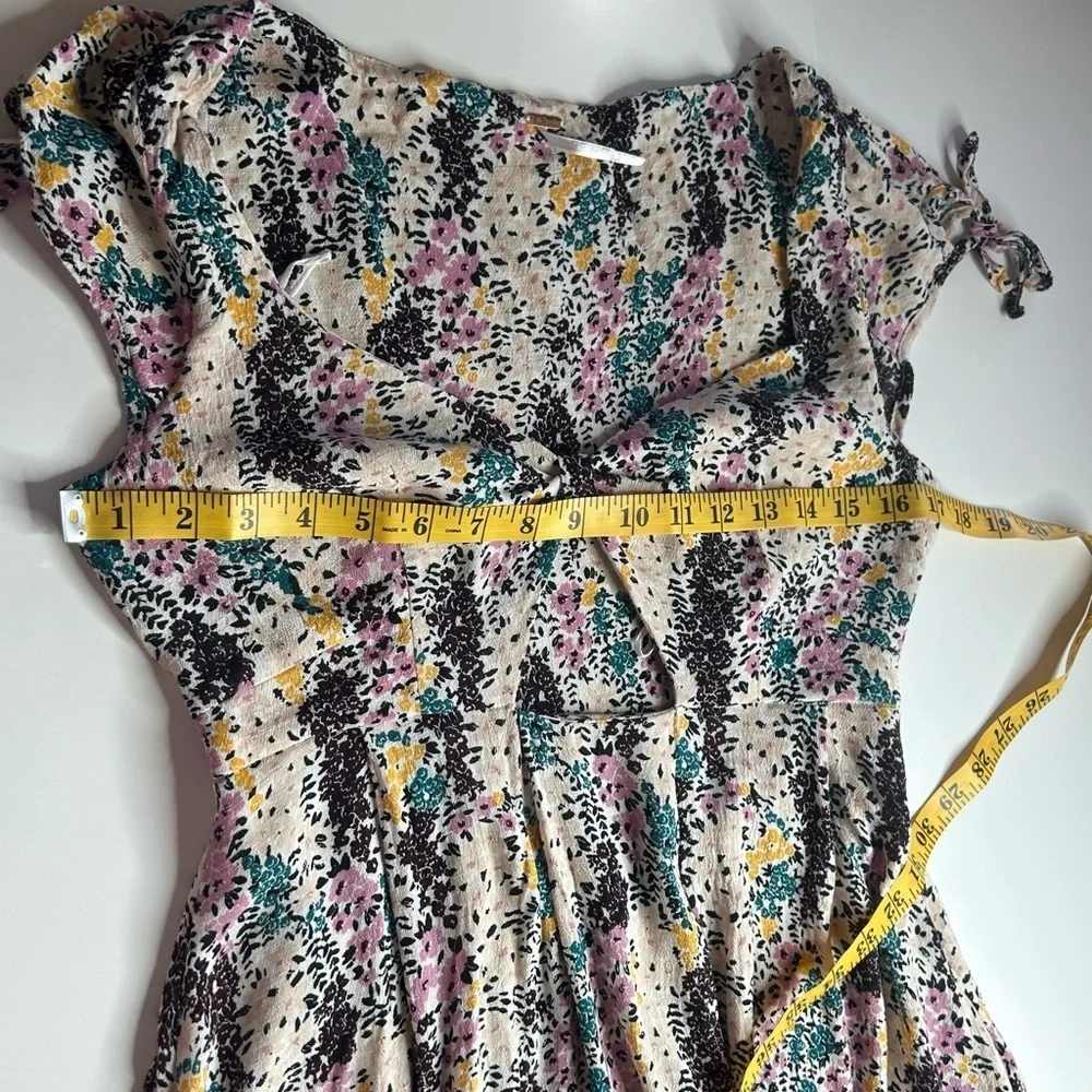 Free People Miss Right Floral Cutout Mini Dress EUC Sz S boho chic Cottagecore